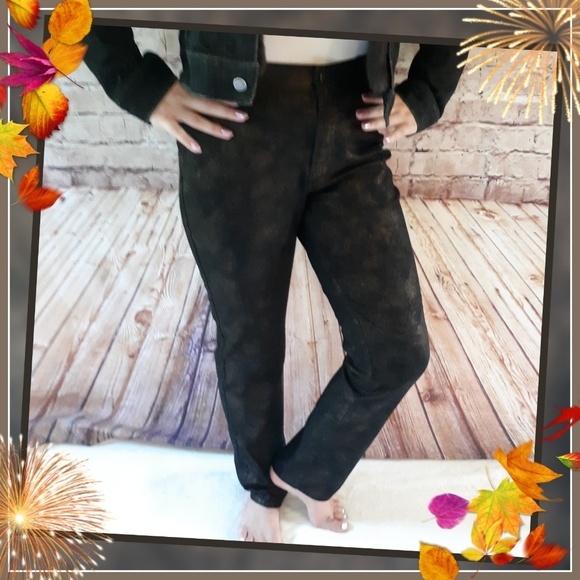 NWT Lafayette148 Bronze Metallic Jeans - Picture 2 of 7